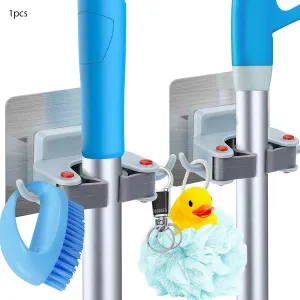 0198 Wall Mounted Mop & Broom Hanger Holder (1-Layer)