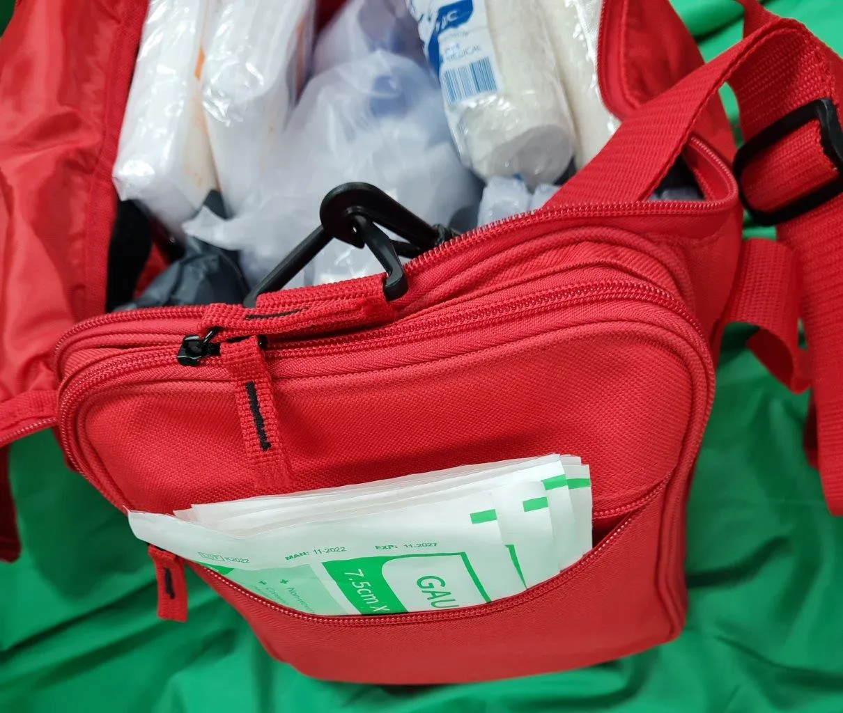 1-25 person first aid kit with some trauma and more advanced first aid items added