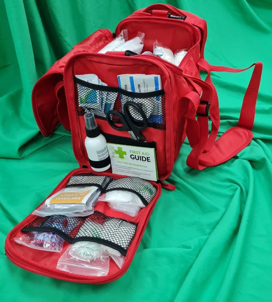 1-25 person first aid kit with some trauma and more advanced first aid items added