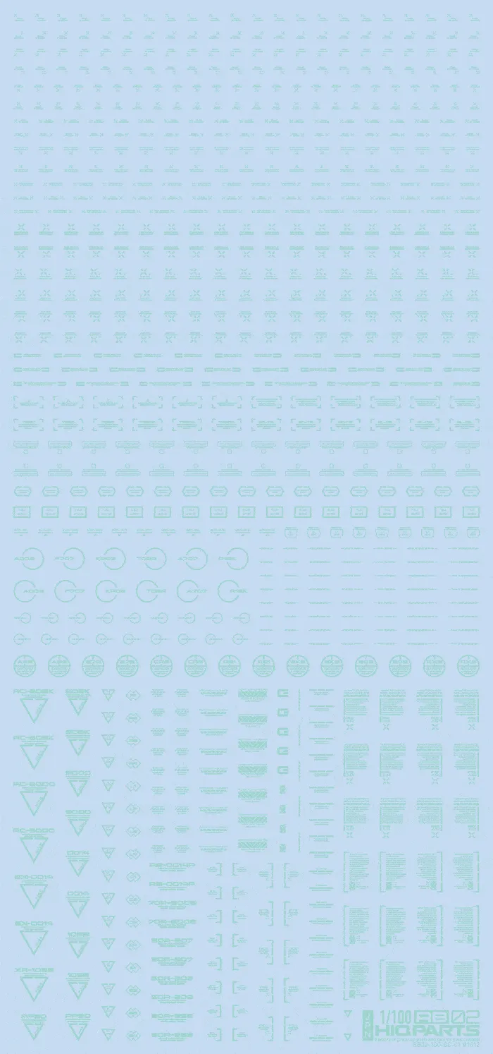 1/100 RB02 Caution Decal Pastel Mint(1pc)