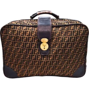 719246AU (X3) Fendi Travel Bag Brown PVC