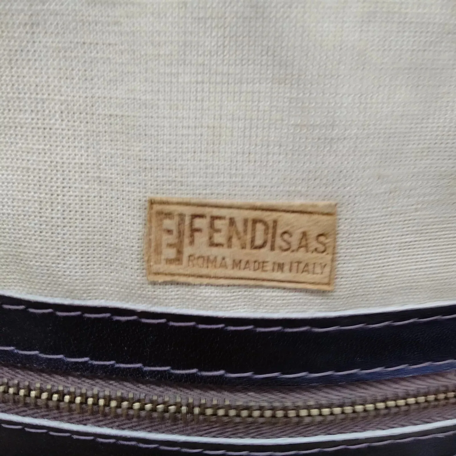 719246AU (X3) Fendi Travel Bag Brown PVC