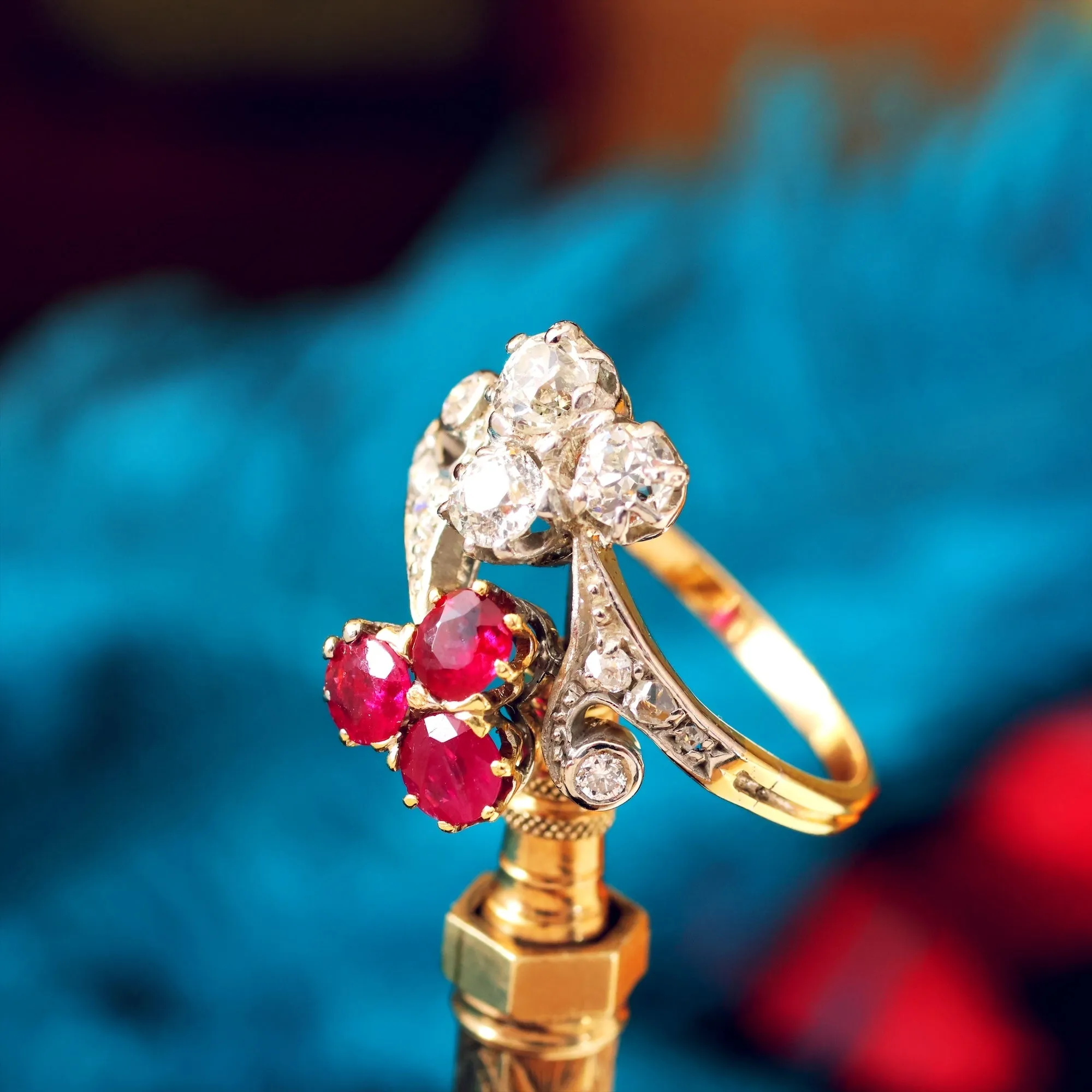 A Truly Magnificent Antique Ruby & Diamond Ring