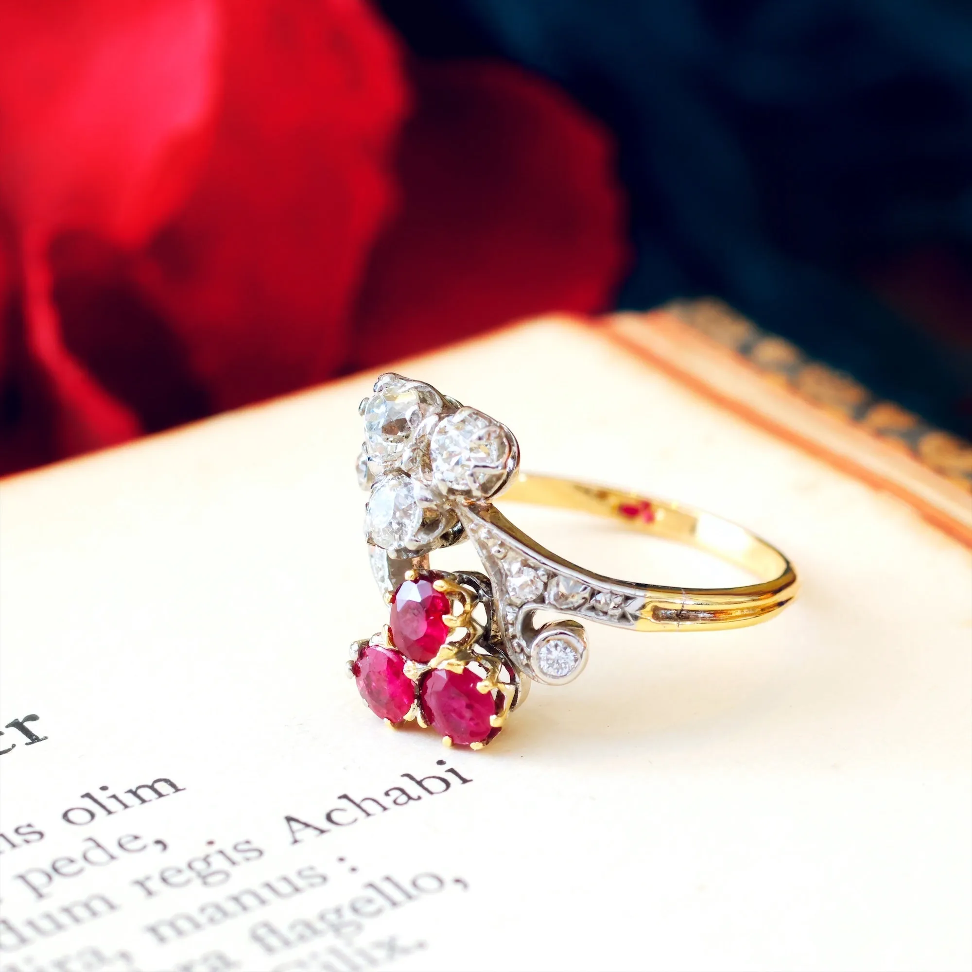 A Truly Magnificent Antique Ruby & Diamond Ring