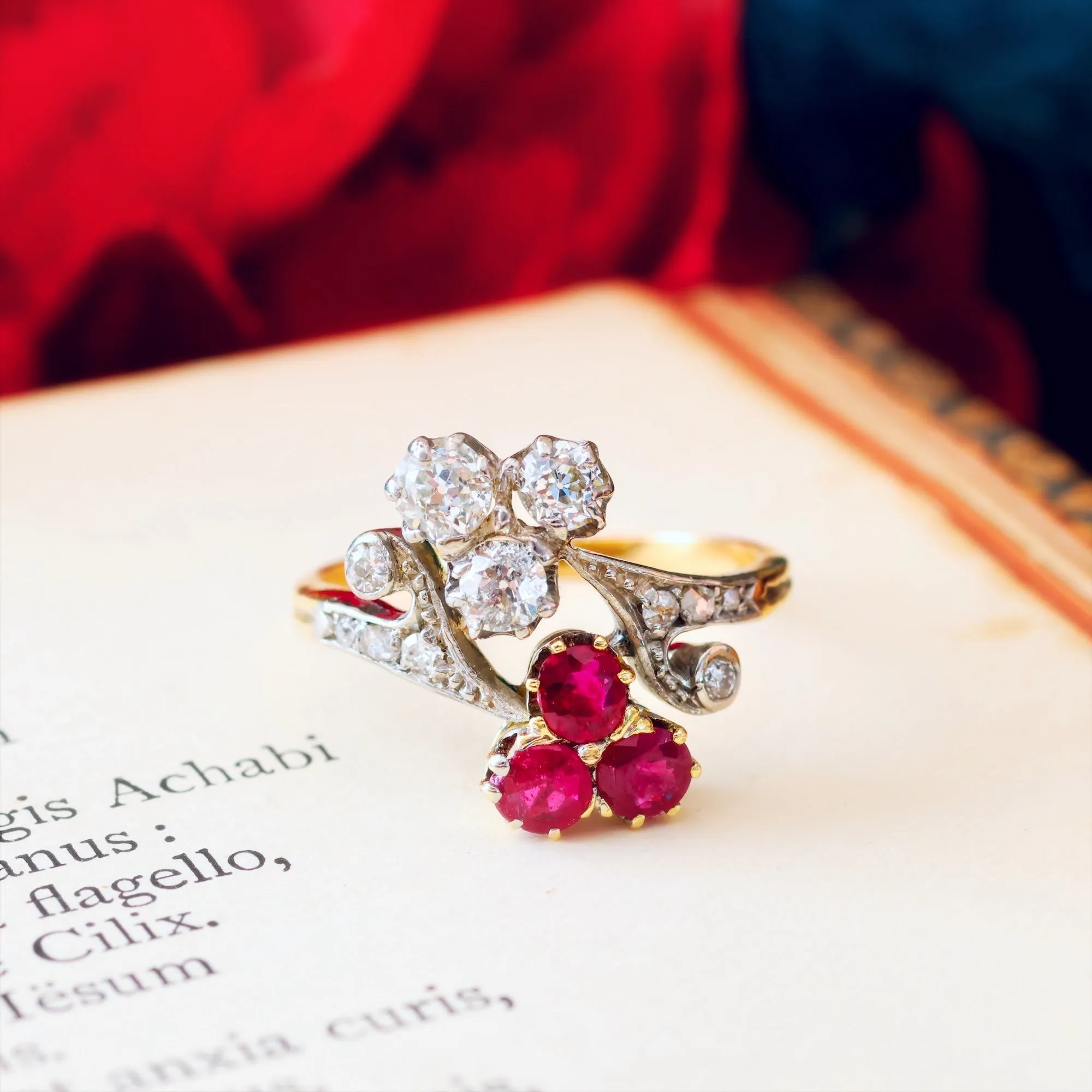 A Truly Magnificent Antique Ruby & Diamond Ring