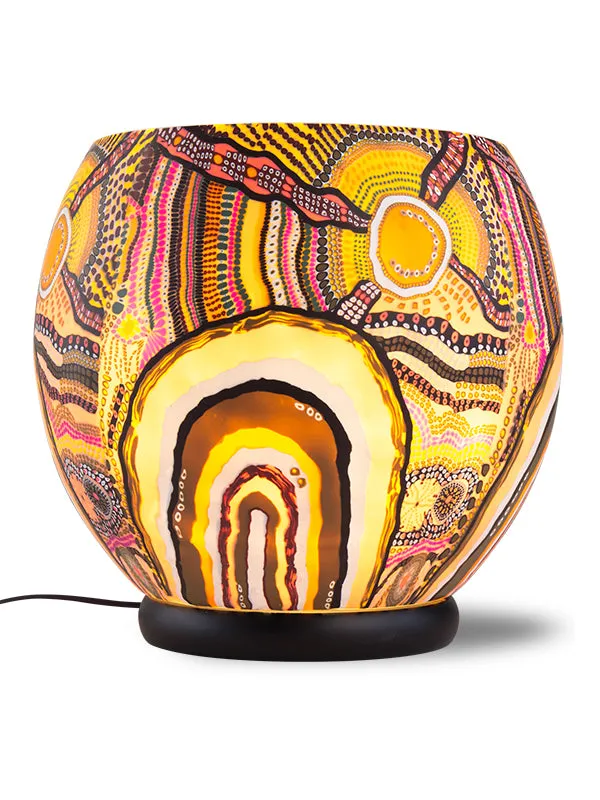 Aboriginal Journeys In The Sun 30cm Lamp