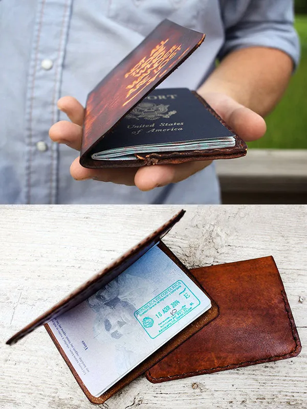 Adventure Awaits Leather Passport Cover