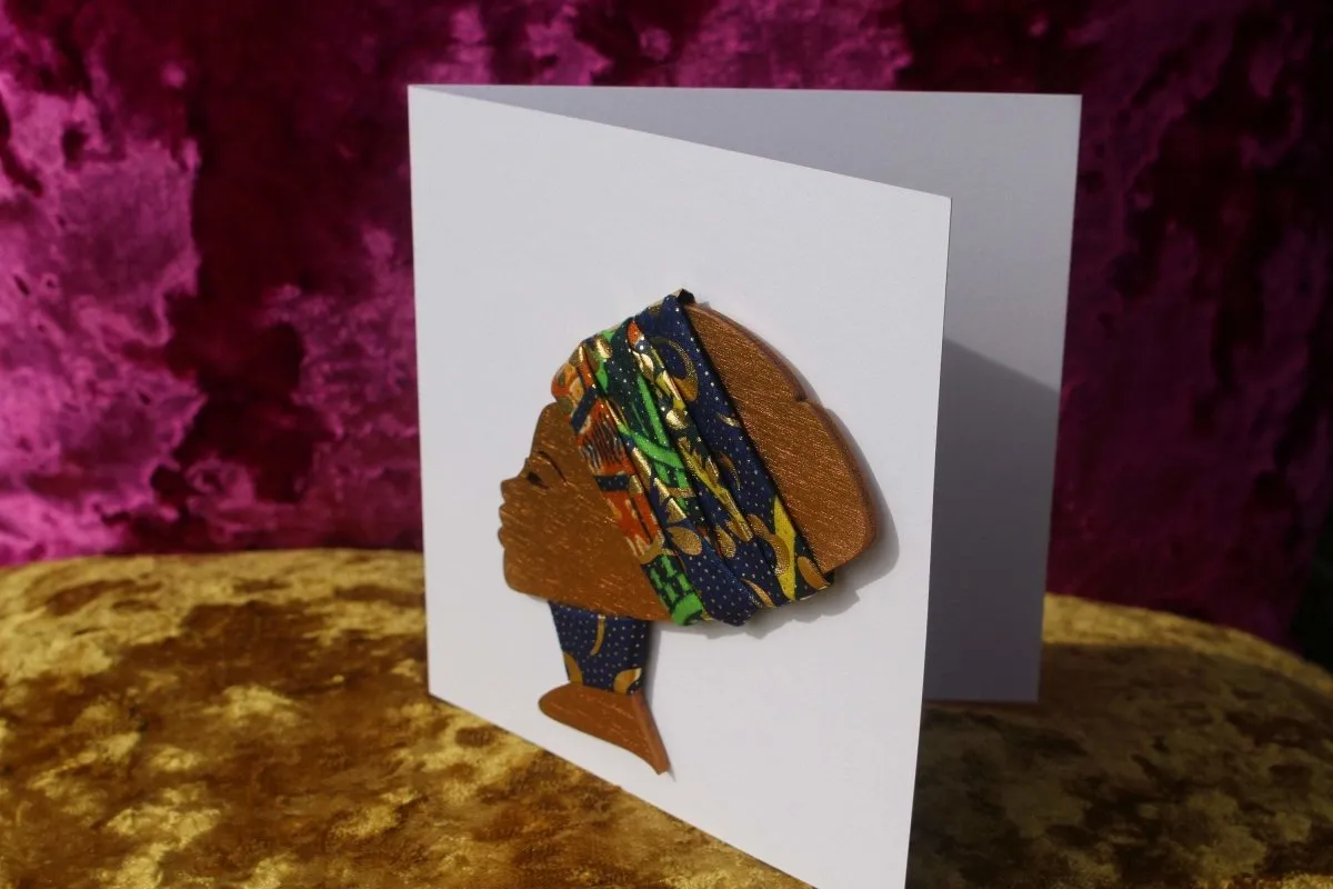 African Card Card Made with Recycled Wood and Eco Friendly Paper