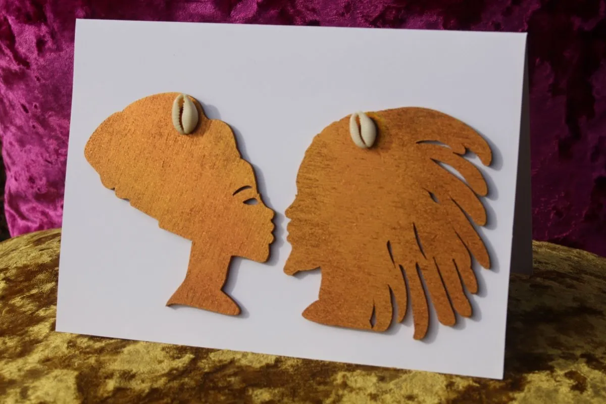 African Card Card Made with Recycled Wood and Eco Friendly Paper