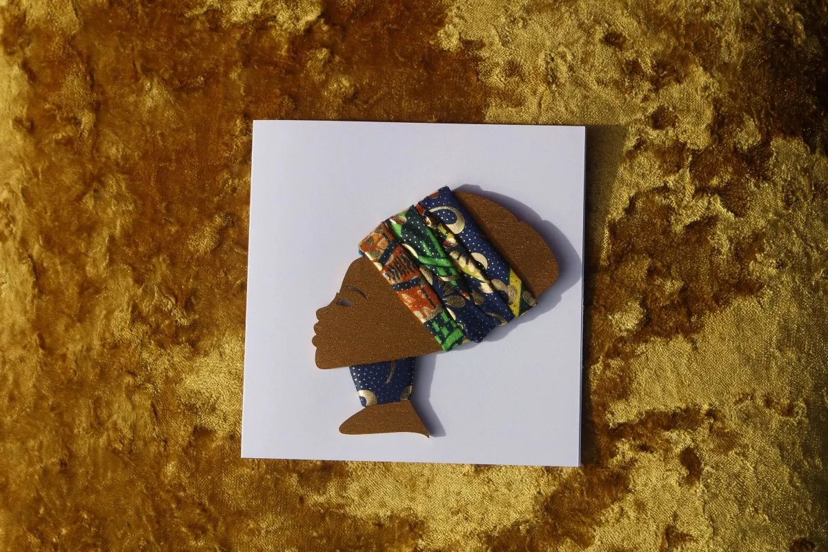 African Card Card Made with Recycled Wood and Eco Friendly Paper