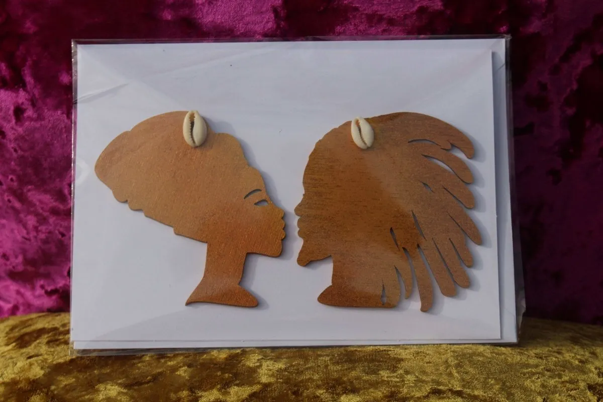 African Card Card Made with Recycled Wood and Eco Friendly Paper