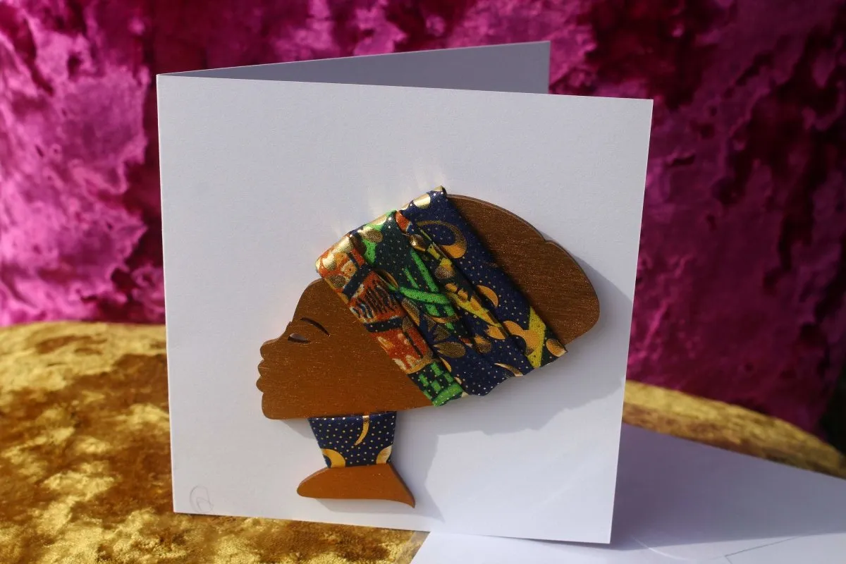 African Card Card Made with Recycled Wood and Eco Friendly Paper