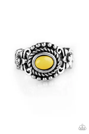 All Summer Long Yellow Paparazzi Ring