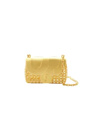 Aluna Metal Micro Bag - Antique Gold