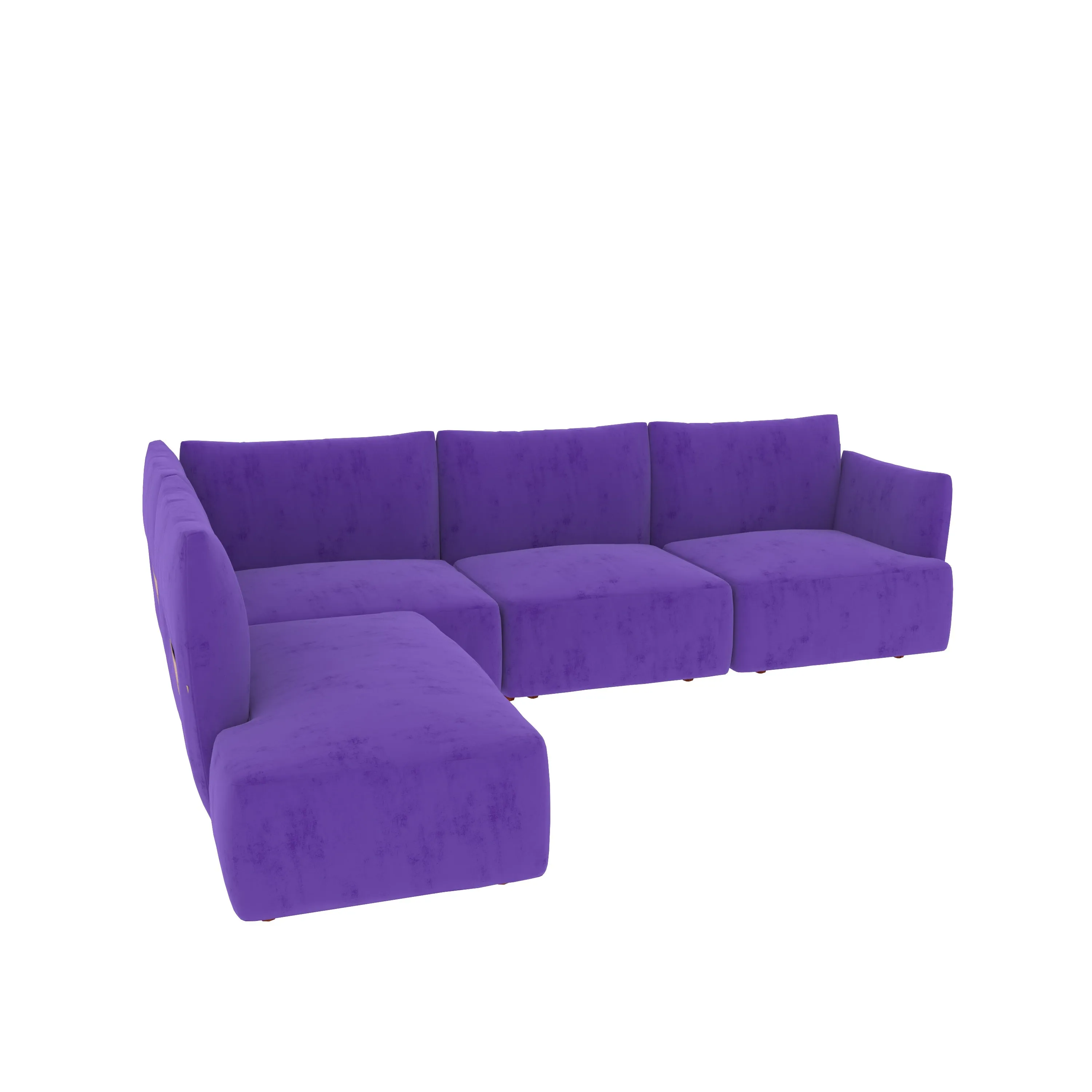 Antique Purple Pastel Coloured with Premium Comfort L Shaped 4 Seater Sofa Set for Home