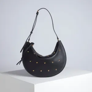 Babalon Moon Stud Black Shoulder Bag