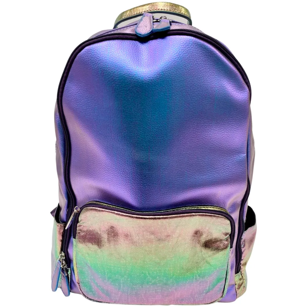 Bari Lynn  Rainbow Metallic Ombre Backpack