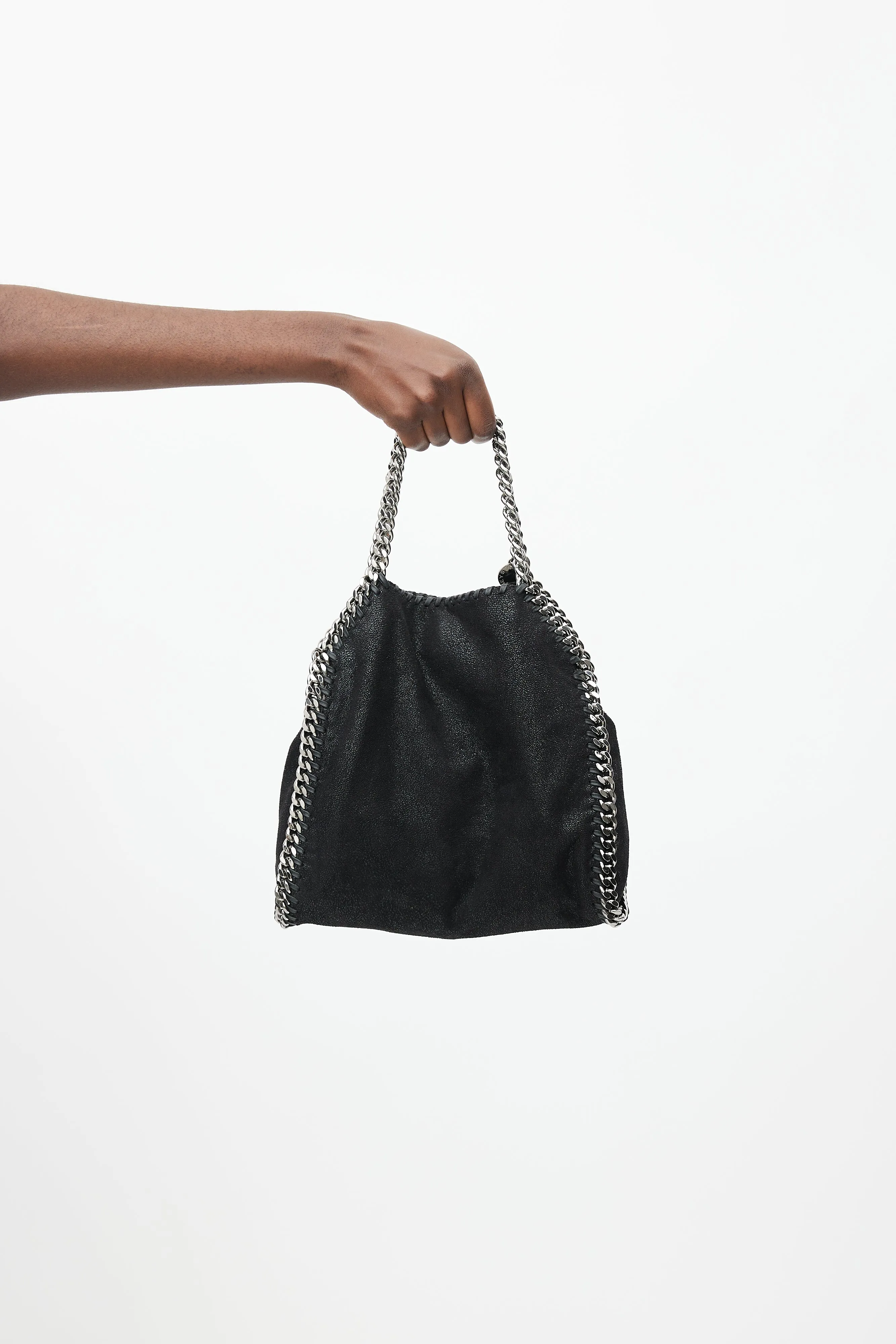 Black & Silver Small Falabella Bag