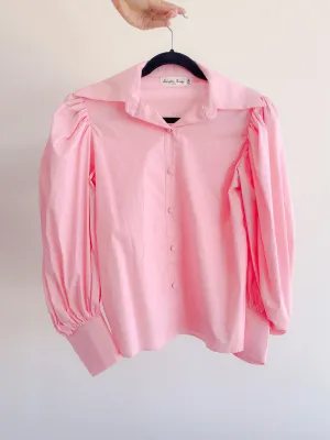 Blusa de mangas bombachas Rosa Pastel Talla CH ENVÍO/ENTREGA INMEDIATA