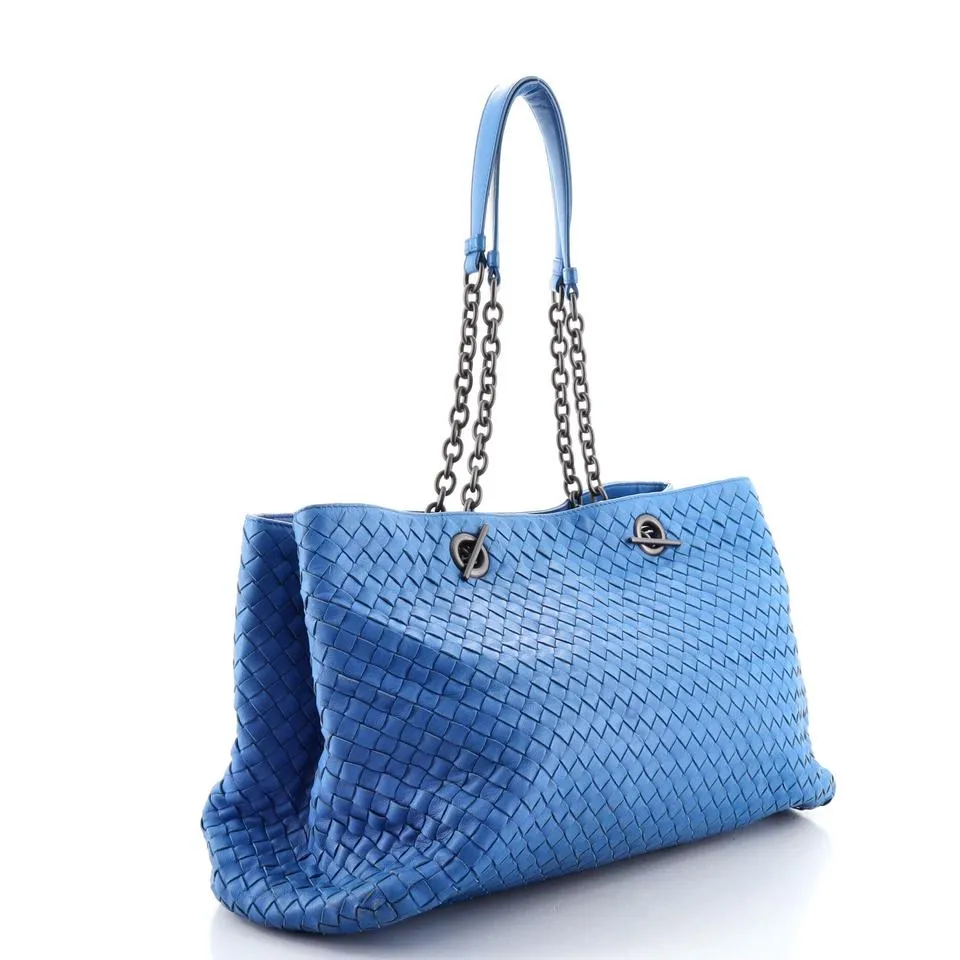 BOTTEGA VENETA DOUBLE CHAIN INTRECCIATO NAPPA TOTE