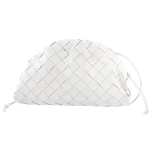 Bottega Veneta White Intrecciato Leather Mini The Pouch Bag