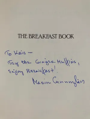 (Breakfast) Marion Cunningham. The Breakfast Book. SIGNED!