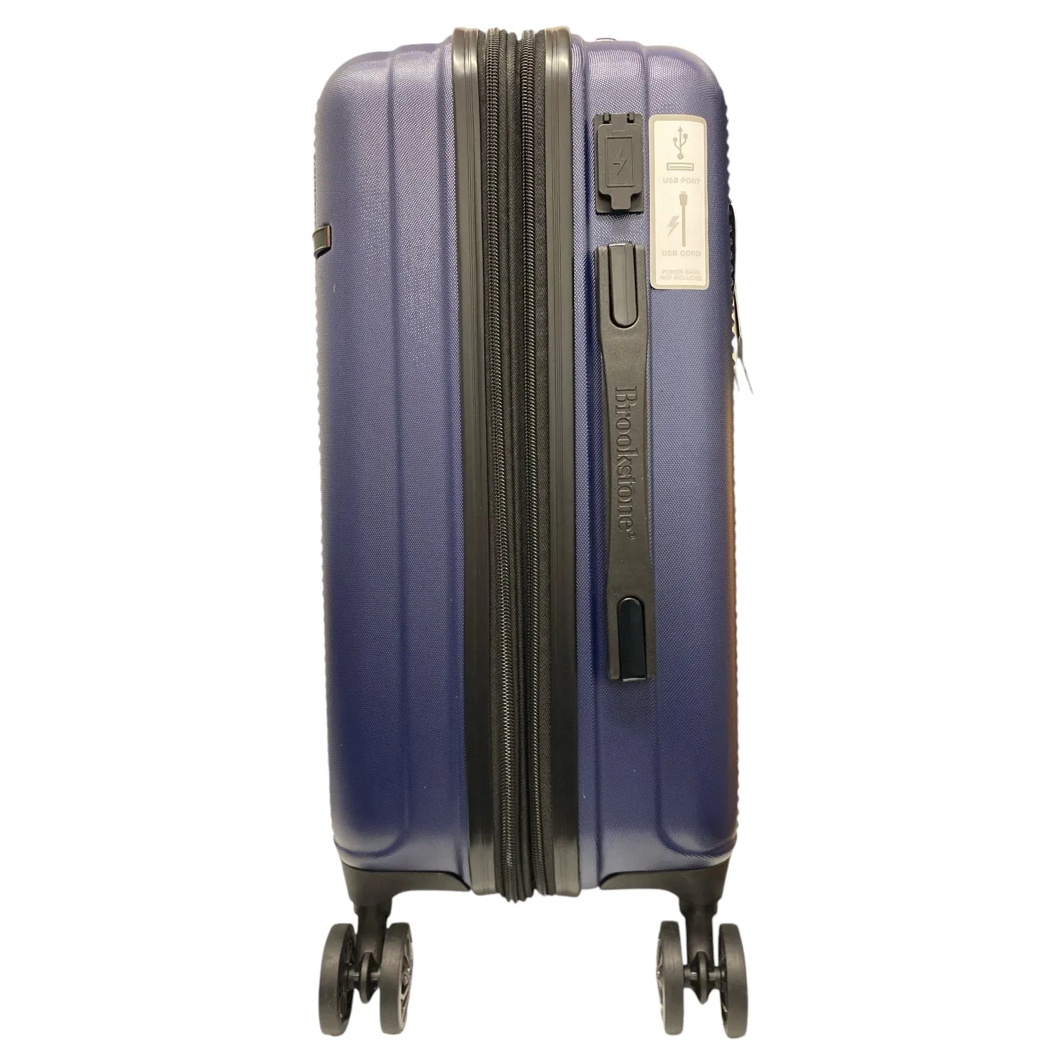 Brookstone Nelson 21" Carry-On Hardside Spinner Luggage, Navy