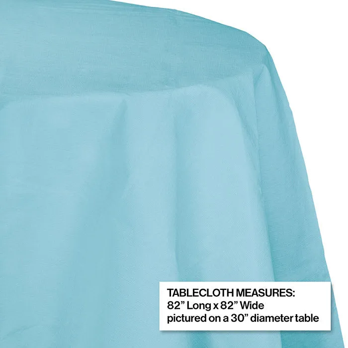 Bulk Pastel Blue Round Paper Table Covers 82 inch (12 per Case)