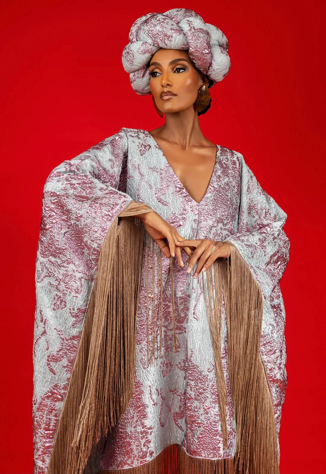 CAFTAN SIGNATURE JACQUARD ROSE