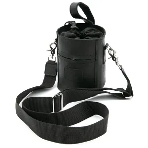 Camera Lens Pouch Bag with Cross Shoulder Strap Black