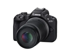 Canon EOS R50 Mirrorless Vlogging Camera (Black) w/RF-S18-45mm F4.5-6.3 is STM & RF-S55-210mm F5-7.1 is STM Lenses, 24.2 MP, 4K Video, Subject Detection & Tracking, Compact, Smartphone Connection