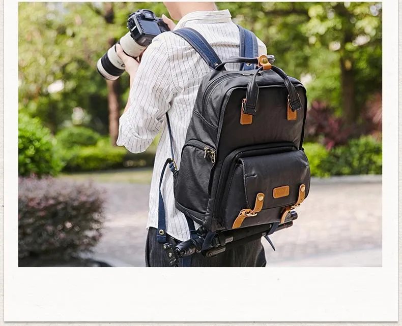 CANVAS WATERPROOF MENS 15'' CANON CAMERA BACKPACK LARGE NIKON CAMERA BAG DSLR CAMERA BAG FOR MEN