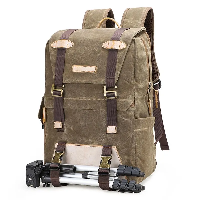 CANVAS WATERPROOF MENS CANON CAMERA BACKPACK 15'' LARGE NIKON CAMERA BAG DSLR CAMERA BAG FOR MEN