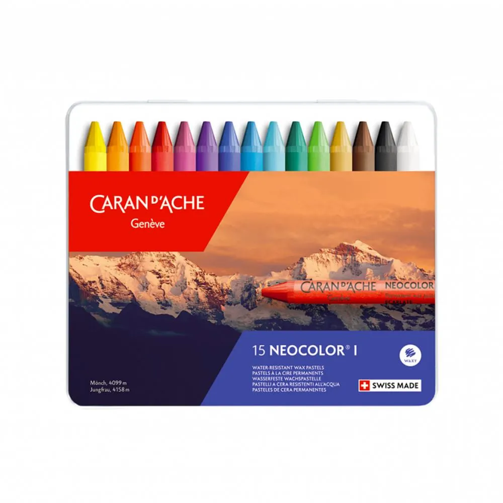 Caran d'Ache Neocolour I Oil Wax Pastel 15 Set