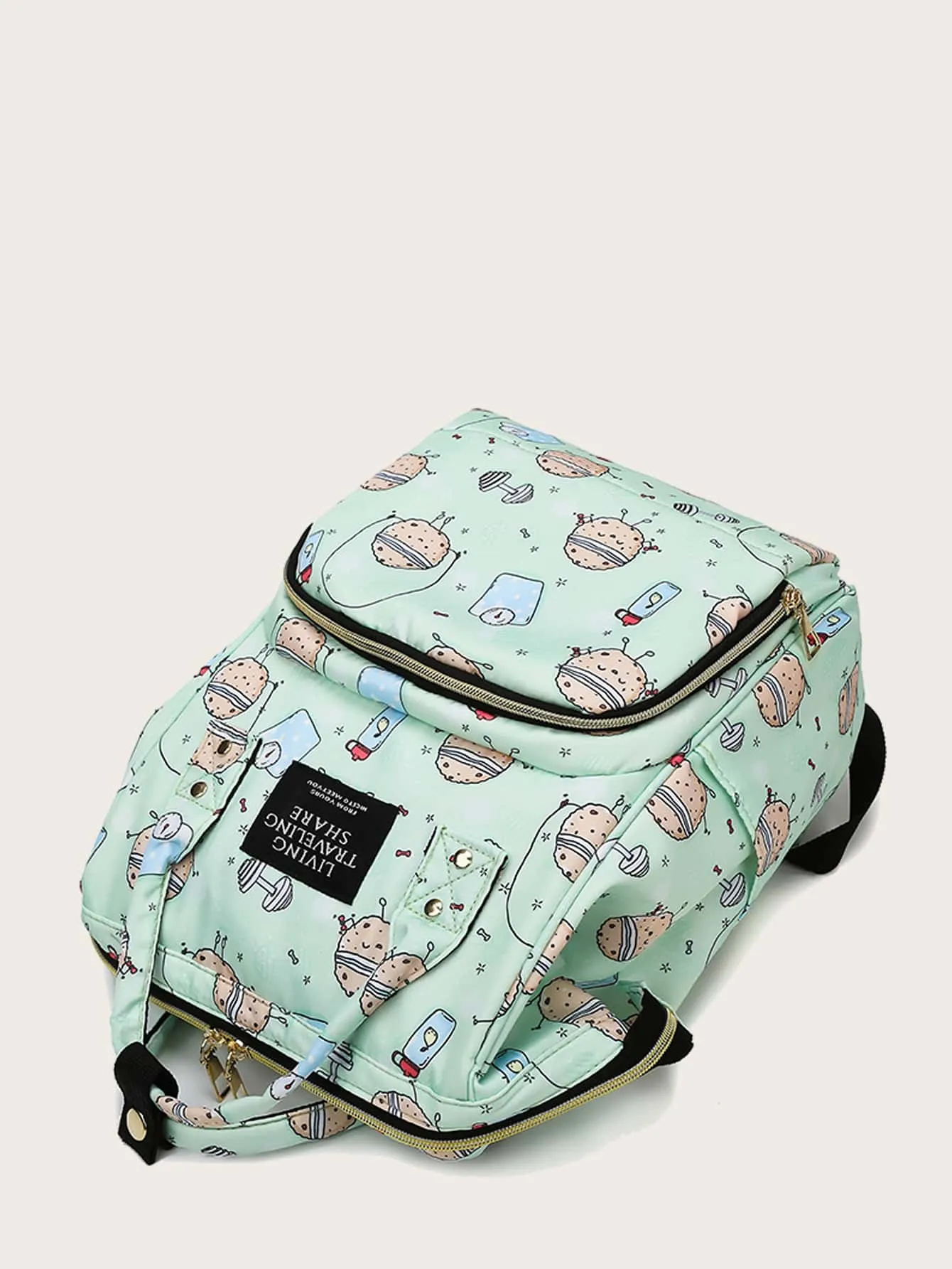 Cartoon Graphic Baby Diaper Bag