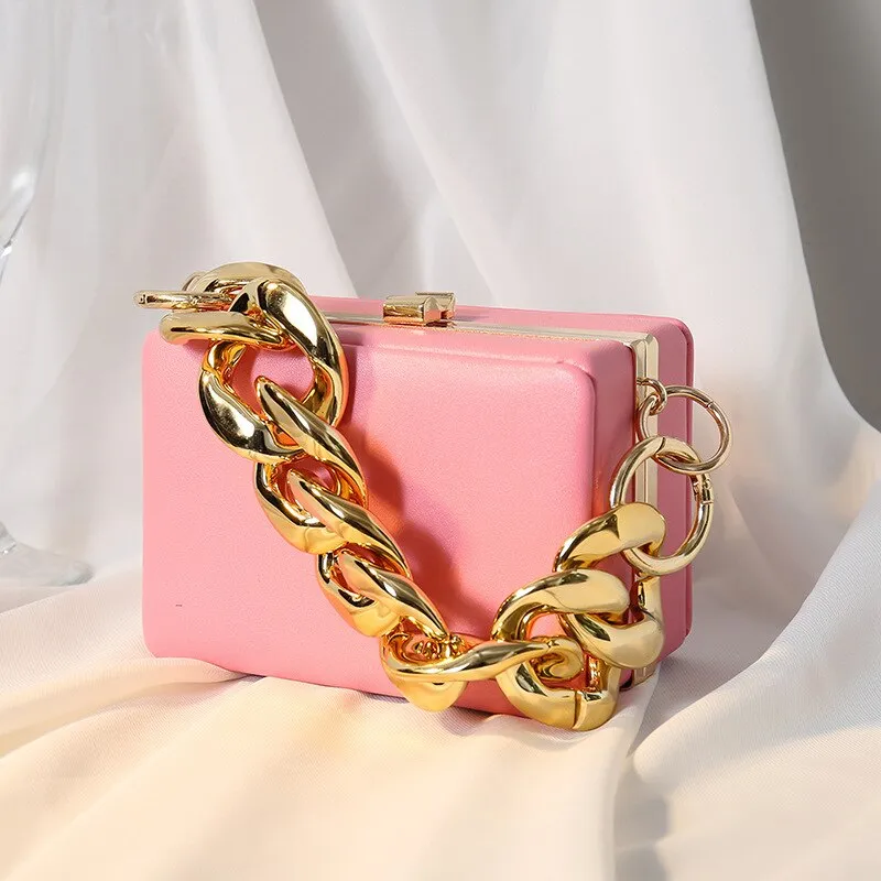 Chain Decor Square Sling Crossbody Bag