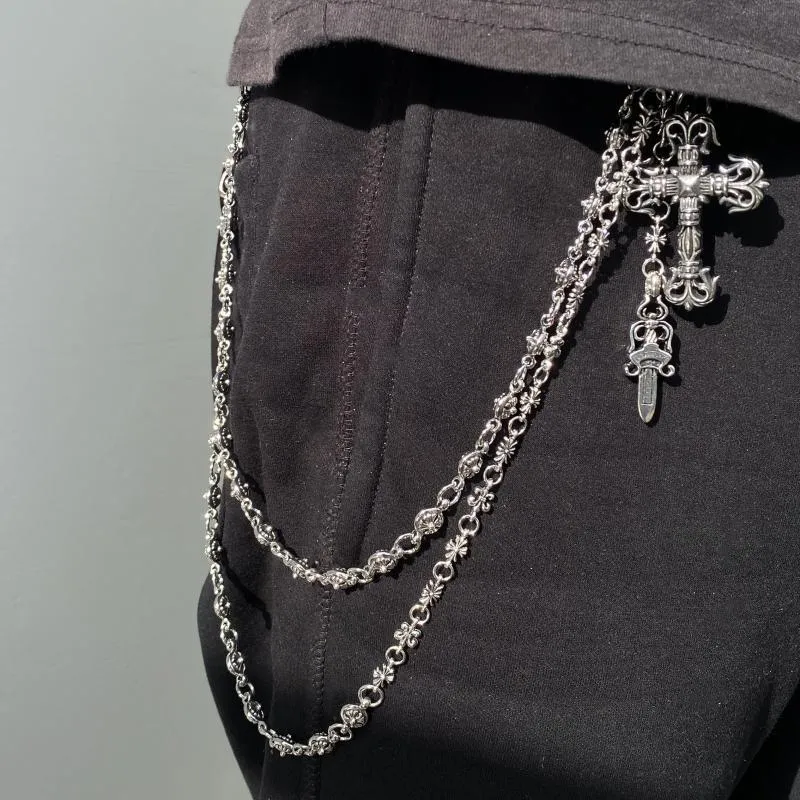 Chrome Hearts dagger double-layer bag chain