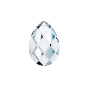 Classic Almond Crystal 2.5 inches Clear Prism with One Hole on Top