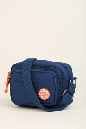 Classic Navy Medium Camera Crossbody Bag