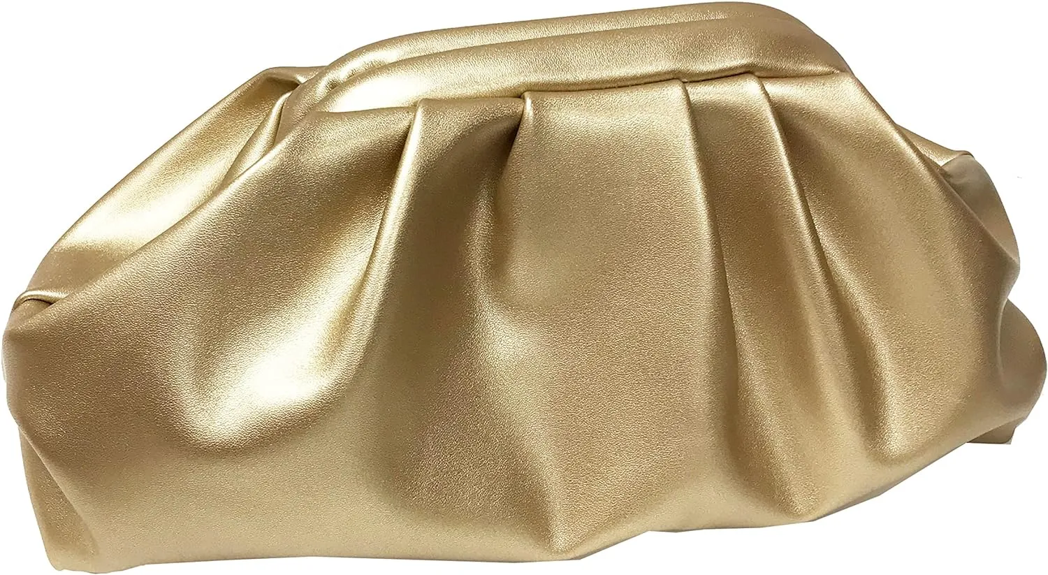 Cocktail Party Cloud Style Gold Clutch Evening Bag