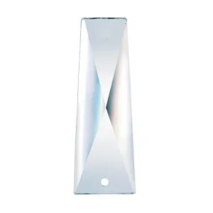 Coffin Crystal 2 inches Clear Prism with One Hole on Bottom