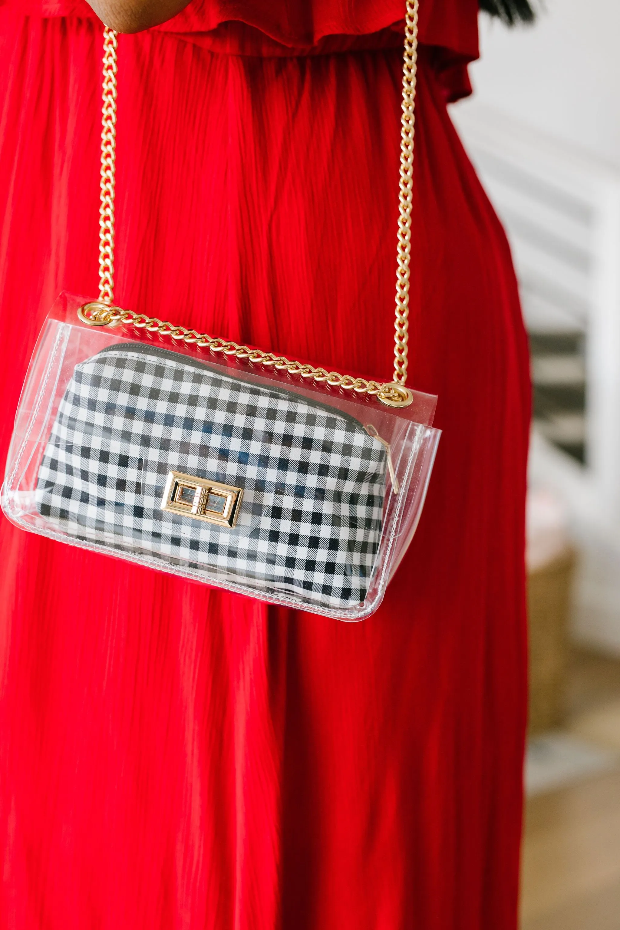 Complete Transparency Gingham Bag