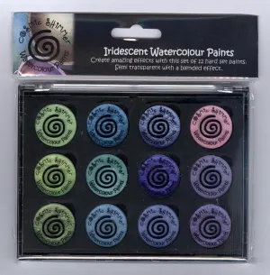 Cosmic Shimmer Iridescent Watercolour Pallet set  - Greens  & Purples