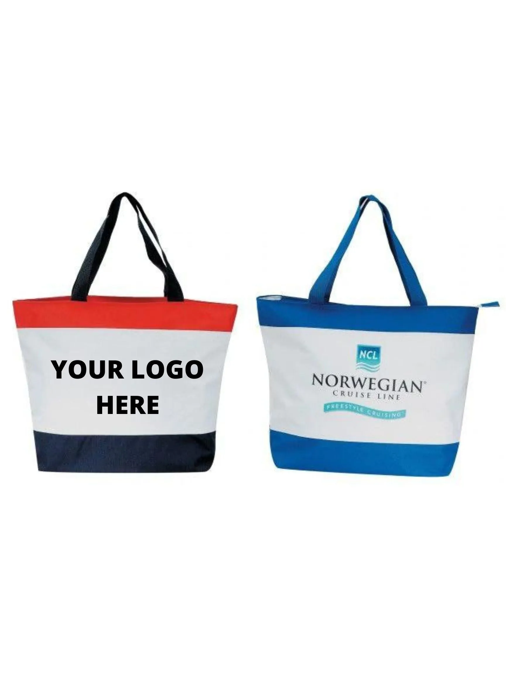 Custom Poly Tote Bag with Zipper