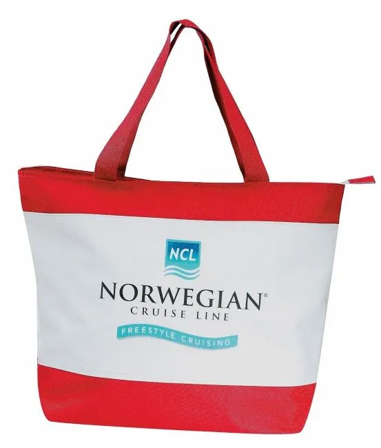 Custom Poly Tote Bag with Zipper