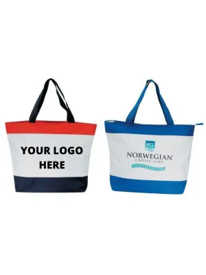 Custom Poly Tote Bag with Zipper