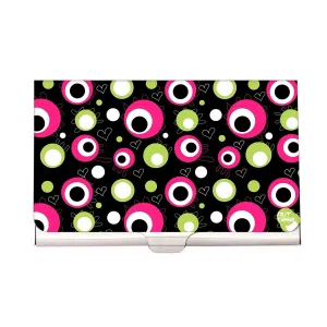 Designer Visiting Card Holder Nutcase - PINK & GREEN