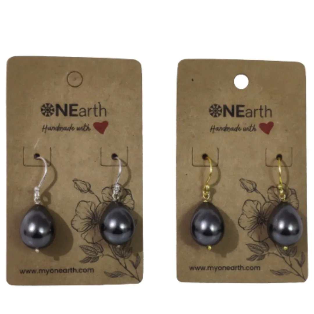 Drop Baroque Shell Pearl Earrings