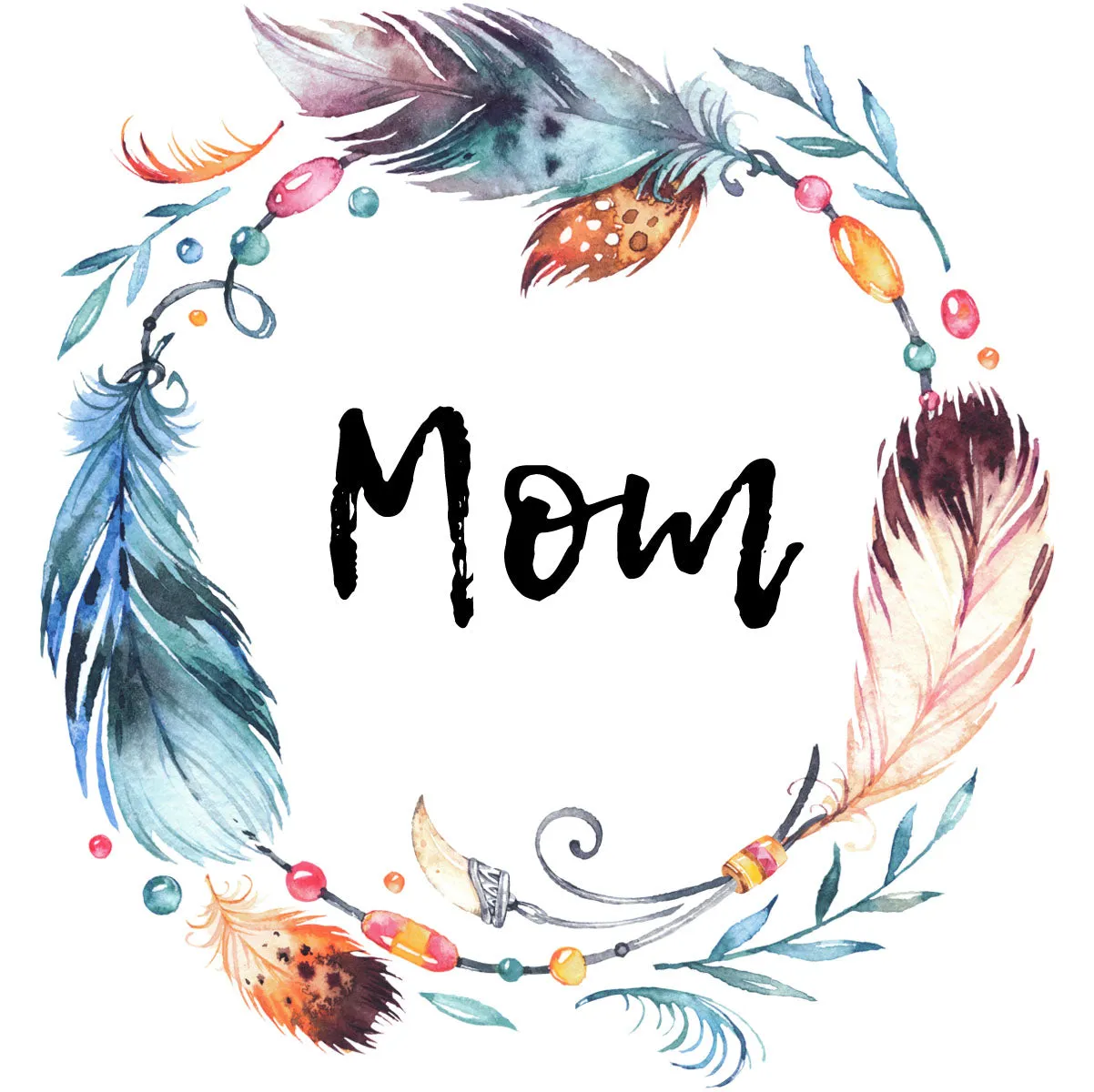 Feathers Bag - Momma, Bonus Mom, Step Mom, & Mom Available