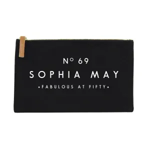 Fifty and Fabulous Gift Ideas | 50th Birthday Gift | Personalised Makeup Bag | Custom Makeup Bag | Birthday gift ideas for her | 50th Gift